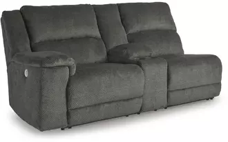 Ashley keensburg laf dbl rec pwr con loveseat in smoke