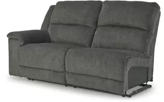 Ashley keensburg laf rec power loveseat in smoke