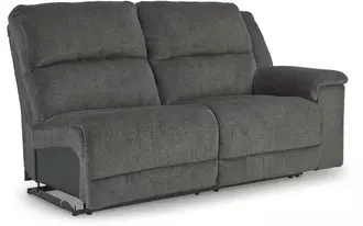Ashley keensburg raf rec power loveseat in smoke
