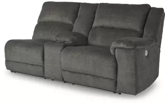 Ashley keensburg raf dbl rec pwr con loveseat in smoke