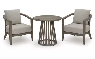 Ashley joy lagoon chairs w/cush/table set (3/cn) in beige