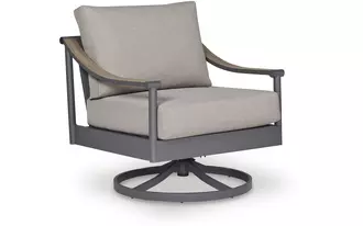 Ashley ocean beach swivel lounge w/ cushion in gray