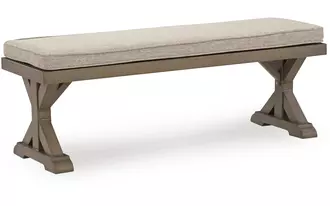 Ashley laguna heights bench with cushion in beige