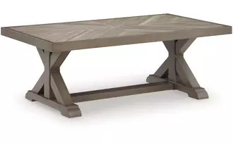 Ashley laguna heights rectangular cocktail table in beige