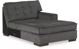 Ashley coulee point raf corner chaise in charcoal
