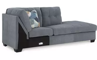 Ashley croley raf corner chaise in denim