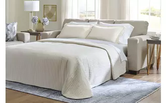 Ashley deltona queen sofa sleeper in parchment