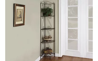 BOOKCASE - 70 H - COPPER METAL CORNER ETAGERE I2100 I2100 MONARCH SPECIALTIES