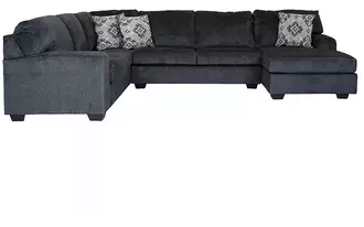 Ashley keeler raf corner chaise in graystone