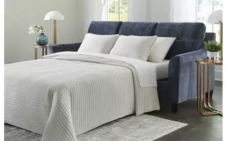 Ashley amity bay queen sofa chaise sleeper in ink