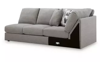 Ashley lindon raf armless loveseat w/wedge in smoke