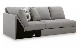Ashley lindon laf armless loveseat w/wedge in smoke