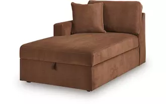 Ashley modmax laf corner chaise w/storage in spice