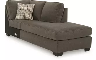 Ashley nordale raf corner chaise in mocha