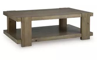 Ashley flangren rectangular cocktail table in light brown