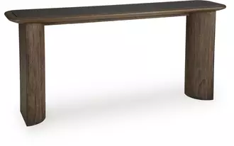 Ashley dontayne sofa table in warm brown