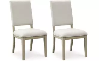 Ashley vallardia dining uph side chair (2/cn) in light grayish brown