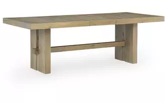 Ashley lasinger rect dining room ext table in light brown