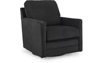 Ashley icaman swivel accent chair in onyx