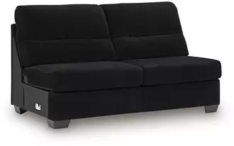 Ashley simplejoy armless loveseat in onyx