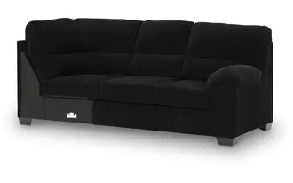 Ashley simplejoy raf sofa w/corner wedge in onyx