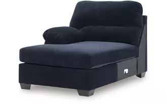 Ashley simplejoy laf corner chaise in navy