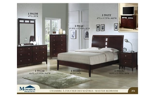 DARK MERLOT FRAMED MIRROR 
 PG354 I5913M I5913M MONARCH SPECIALTIES