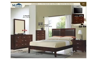 DARK BROWN FRAMED MIRROR 
 PG355 I5963M I5963M MONARCH SPECIALTIES