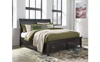 Ashley  k/ck storage ftbd w/roll slats in 