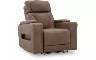 Ashley  pwr recliner/adj headrest in 