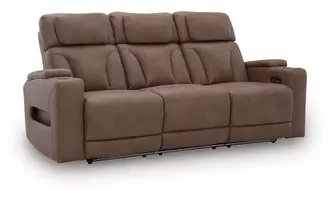 Ashley  pwr rec sofa with adj headrest in 