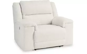 Ashley  wide seat power recliner in 