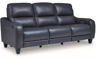 Ashley  pwr rec sofa with adj headrest in 