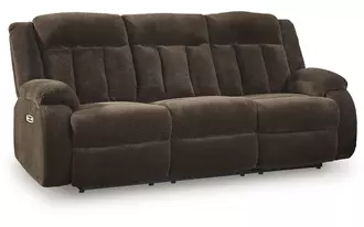 rec pwr sofa w/drop down table  