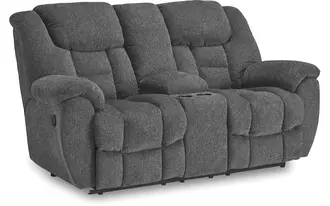 dbl rec loveseat w/console  