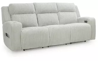 pwr rec sofa with adj headrest  