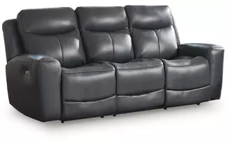 pwr rec sofa with adj headrest  