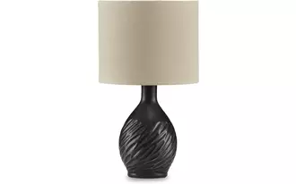 ceramic table lamp (1/cn) garinton black