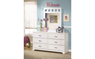 BEDROOM MIRROR/LULU/WHITE Lulu Bedroom MirrorB102-26 ASHLEY