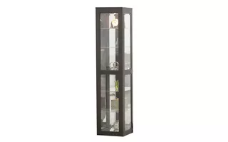 DISPLAY CASE, 2 PLAIN GLASS TOUCH-LATCH DOORS, GLASS SHELVES, MIRROR BACK, PLAIN BASE*GLASS*PL*FINSISH*BK, CC, CO, CM, CR, EC, GO, HG, IV, SW, UN, WH  76317 EAGLE