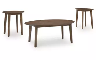 Ashley gordonay occasional table set (3/cn) in brown