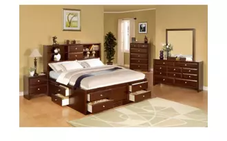 queen storage headboard merlot  