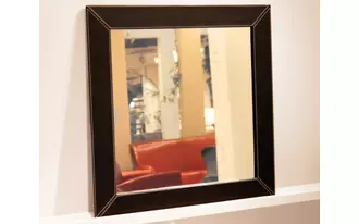 rio leather wall mirror  