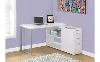 computer desk - white left or right facing corner  