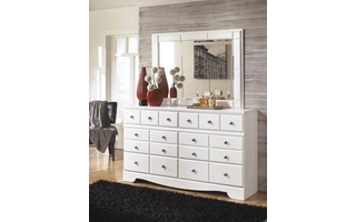BEDROOM MIRROR WEEKI WHITE WEEKI B270-36 ASHLEY
