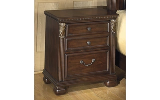 TWO DRAWER NIGHT STAND Leahlyn Warm BrownB526-92 ASHLEY