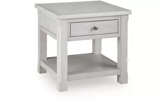 square end table robbinsdale antique white