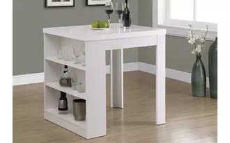 dining table - 32 x 36  - white counter height  