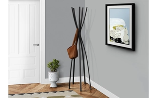 COAT RACK - 72 H - SATIN BLACK METAL CONTEMPORARY STYLE I2017 I2017 MONARCH SPECIALTIES