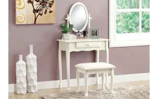VANITY SET - 2PCS SET / ANTIQUE WHITE I3412 I3412 MONARCH SPECIALTIES